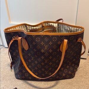 Louis Vuitton Brown Monogram Neverfull Tote